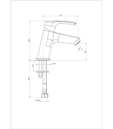 Ducati HD10 miscelatore lavabo senza scarico