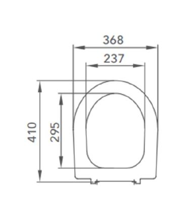 Sedile Duroplast con cerniere inox regolabili per Selnova 3 - pro