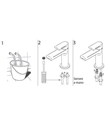 Bidet mixer with waste M'amo San Siro series