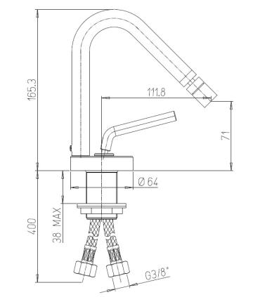 Ducati HD125 Mitigeur de bidet sans vidage