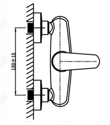 External shower mixer M'amo Brera series