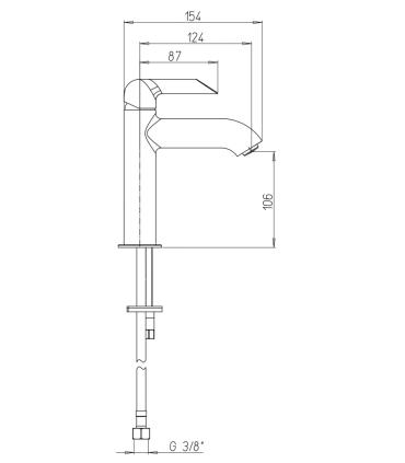 Ducati HD100 basin mixer without waste