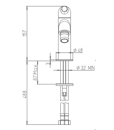 Ducati HD100 Miscelatore bidet senza scarico