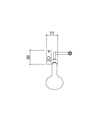 Adjustable latch with 5J hand shower diameter 110 Ponte Giulio