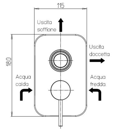 Ducati HD15 miscelatore doccia incasso con deviatore click-clack