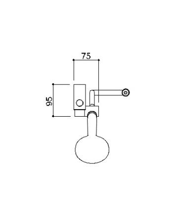 Adjustable sliding rails with 3J hand shower diameter 110 Ponte Giulio