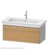 Duravit wall-hung vanity unit, White Tulip 4242 series, with front in Natural Oak