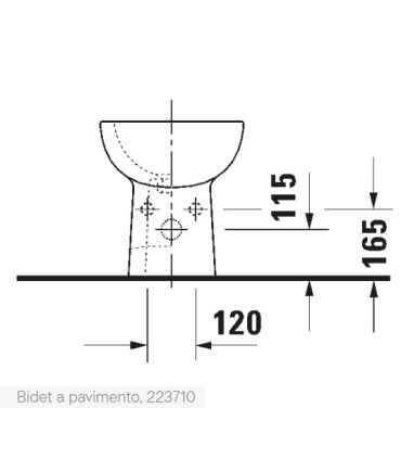 Bidet floor standing,Duravit, collection D-Code 223710