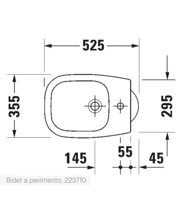 Bidet floor standing,Duravit, collection D-Code 223710