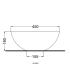 Ceramic Cielo Eco Oval Countertop Basin 62X45