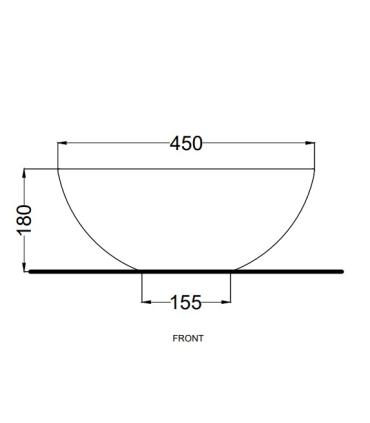 Ceramic Cielo Eco Oval Countertop Basin 62X45