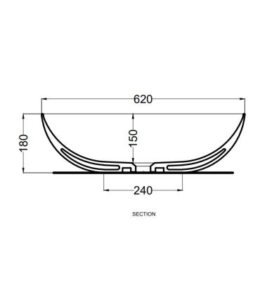 Ceramic Cielo Eco Oval Countertop Basin 62X45