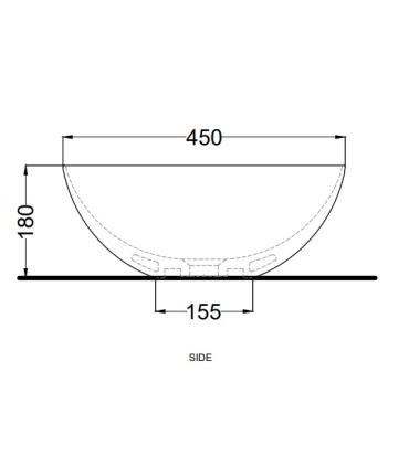 Ceramica Cielo Eco Bacinella Ovale da appoggio 62X45