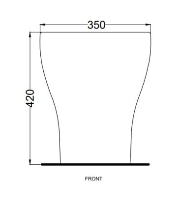 Ceramica Cielo Enjoy Back to wall WC Universal drain 35X53