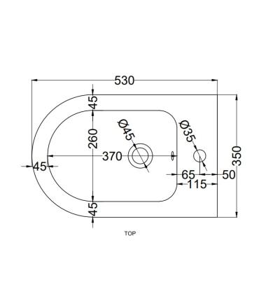 Ceramica Cielo Enjoy Bidet Sospeso monoforo 35X53 monoforo