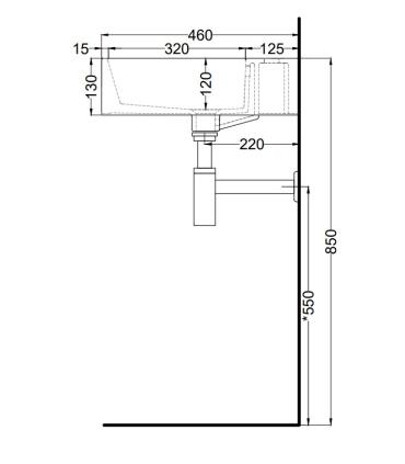 Ceramica Cielo Smile Wall-hung or countertop washbasin 60X46 single hole