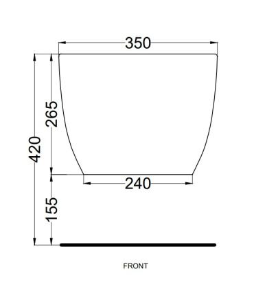 Ceramica Cielo Enjoy Suspended Bidet 48 35X48 height 26.5