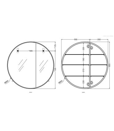 Ceramica Cielo I Catini Récipient miroir diamètre 90