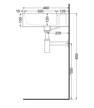 Ceramica Cielo Smile Wall-hung or countertop washbasin 50X46 single hole