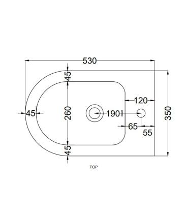 Ceramica Cielo Enjoy Bidet au sol 35X53 monotrou