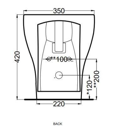 Ceramica Cielo Enjoy Floorstanding Bidet 35X53 single hole