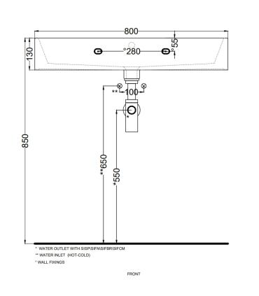 Ceramica Cielo Smile Lavabo suspendu ou à poser 80X46 monotrou