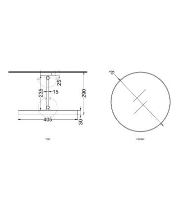 Ceramica Cielo Arcadia Pluto mirror without LED light