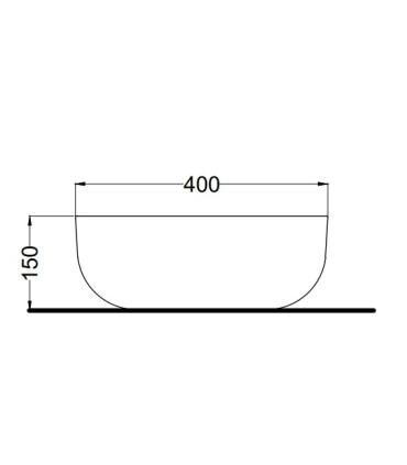 Ceramica Cielo Era Bacinella appoggio diametro 45 senza foro senza troppo pieno