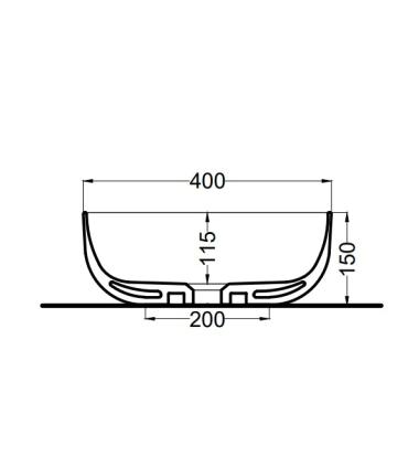 Ceramica Cielo Era Bacinella appoggio diametro 45 senza foro senza troppo pieno