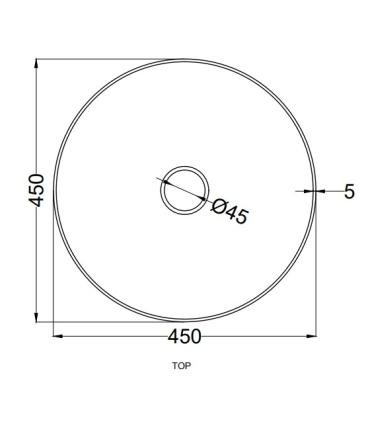 Ceramica Cielo Era Bacinella appoggio diametro 45 senza foro senza troppo pieno