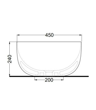 Ceramica Cielo Era Basin Small 40 without hole without overflow