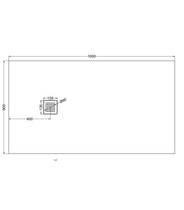 Receveur de douche Ceramica Cielo Infinito 90X160 hauteur 3