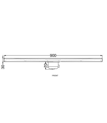 Receveur de douche Ceramica Cielo Infinito 90X160 hauteur 3