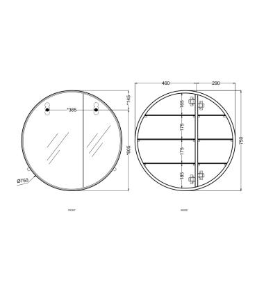 Ceramica Cielo I Catini Récipient miroir diamètre 90