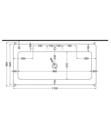 Ceramica Cielo I Catini Lavabo 100X54 altezza 18 monoforo