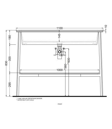 Ceramica Cielo I Catini Lavabo 100X54 altezza 18 monoforo