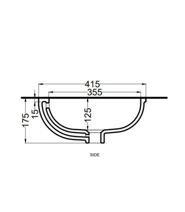 Ceramica Cielo Enjoy Undermount WashbasinRectang.41,5X53