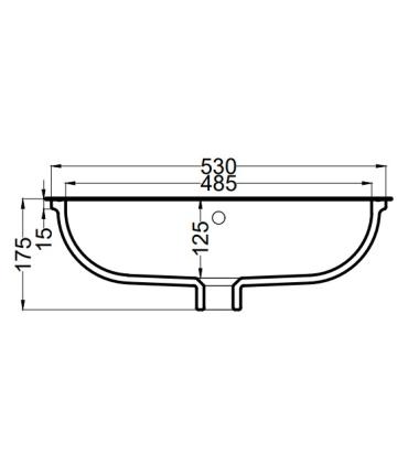 Ceramica Cielo Enjoy Lavabo sous planRectang.41,5X53