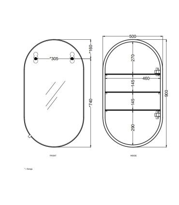 Ceramica Cielo I Catini Mirror container 90X50