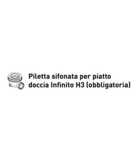 Piletta sifonata per piatto doccia Infinito