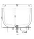 Ceramica Cielo Bathtub Dafne Livingtec 130X80