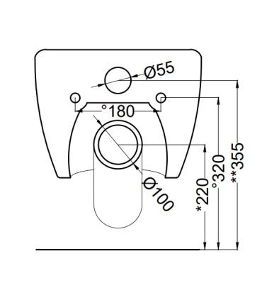 Ceramica Cielo Smile Mini Vaso sospeso 35X48 senza brida