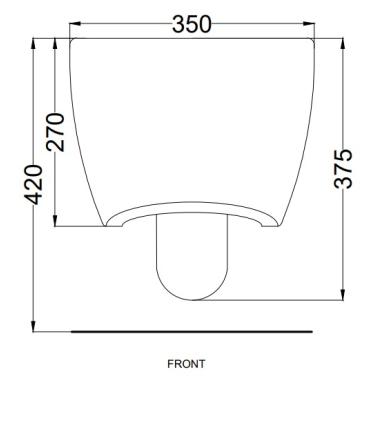 Ceramica Cielo Smile Mini Vaso sospeso 35X48 senza brida