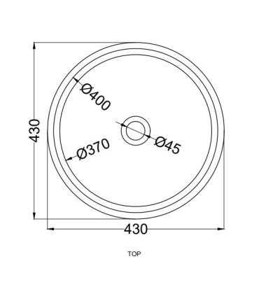 Ceramica Cielo Tino Countertop basin diameter 43 without hole