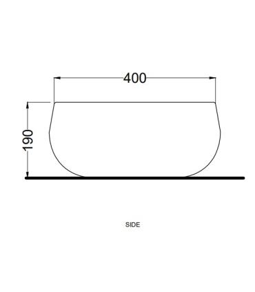 Ceramica Cielo Tino Vasque à poser diamètre 43 sans trou