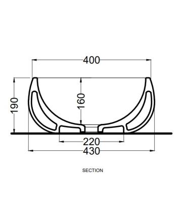 Ceramica Cielo Tino Vasque à poser diamètre 43 sans trou