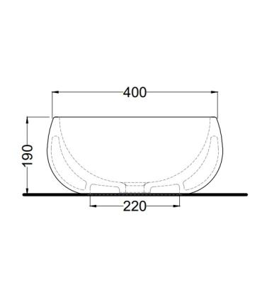 Ceramica Cielo Tino Countertop basin diameter 43 without hole