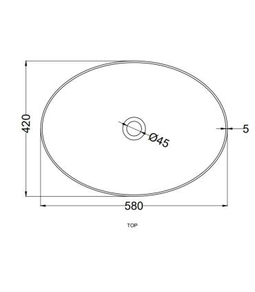 Ceramica Cielo Eco Small Oval Basin 58X42