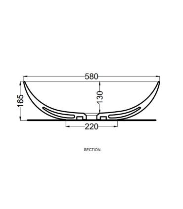 Ceramica Cielo Eco Small Oval Basin 58X42