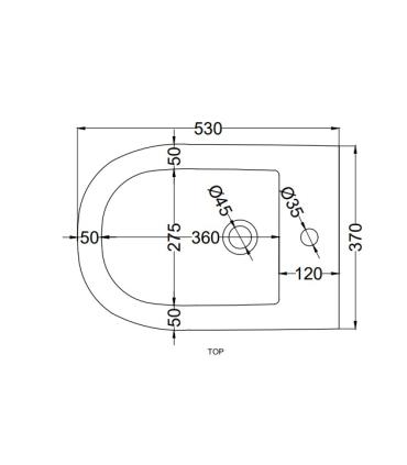 Ceramica Cielo Fluid Bidet Sospseso Monoforo 37X53